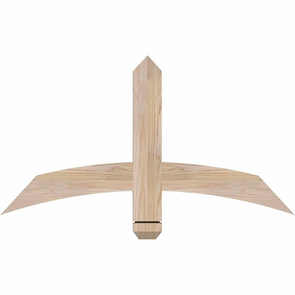 Ekena Millwork Bellingham Smooth Timber Gable Bracket, Douglas Fir, 36"W x 19"H x 1 1/2"D x 3 1/2"F, 13/12 Pitch GBW036X19X0204BEL00SDF - main